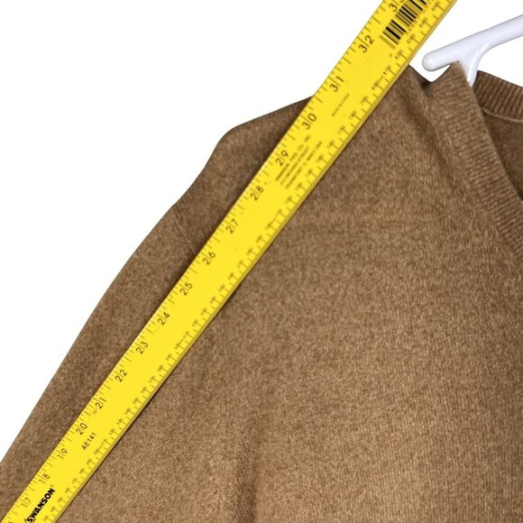 Jos. A. Bank Mens XL Tan Pullover V-Neck 100% Cashmere SOFT Sweater Quiet Luxury - Picture 10 of 14